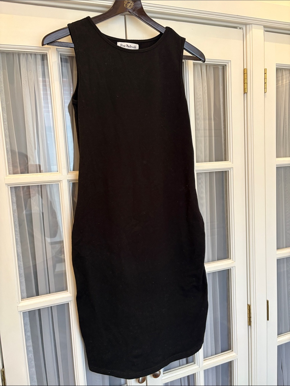 Nursing Black Sleeveless Midi Dress